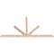 Ekena Millwork Saratoga Smooth Timber Gable Bracket, Douglas Fir, 108"W x 58"H x 3 1/2"D x 3 1/2"F, 13/12 Pitch GBW108X58X0404SAR00SDF - alternate 4
